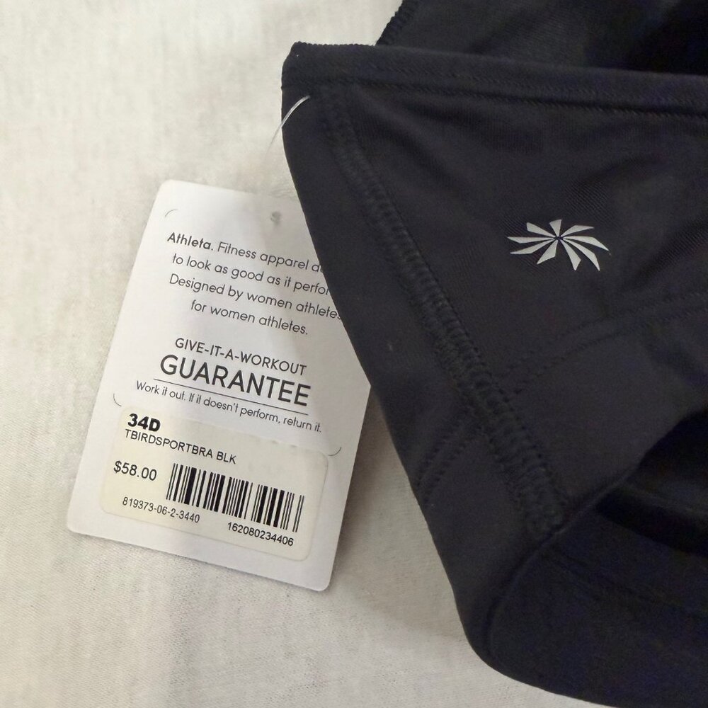 Athleta TBird Sports Bra 34D Underwire Support High Impact NWT - Picture 3 of 7